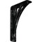 Ekena Millwork Nevio Wrought Iron Bracket, (Single center brace), Antiqued Silver 1 1/2"W x 5 1/2"D x 8"H BKTM01X05X08SNEASV - alternate 1